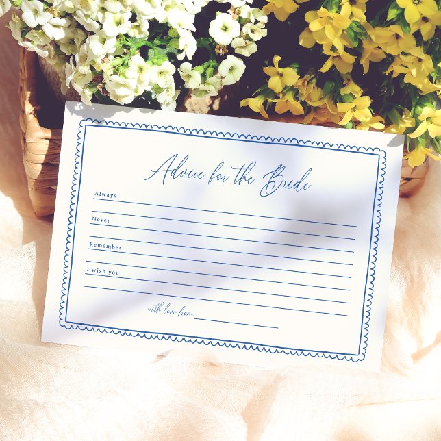 Whimsical Advisor für das Bride-Brautparty Hinweiskarte (Card Front Mock-up)