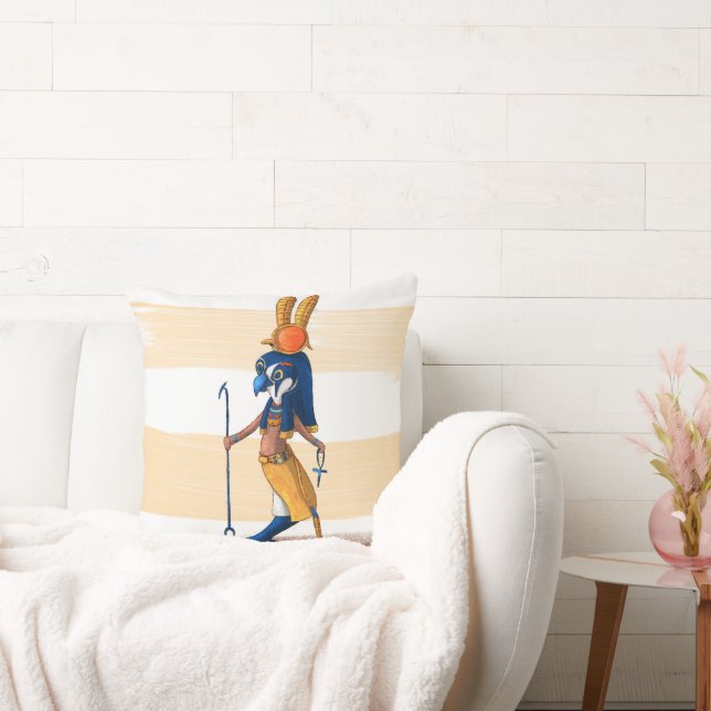 Whimsical ägyptische Meerjungfrau Kissen (Liege)