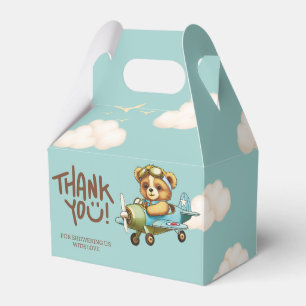 Whimsical Airplane Teddy Bär Vielen Dank Geschenkschachtel