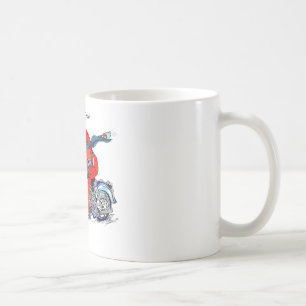 Whimsical Alaska King Crab auf Motorrad-Tasse Kaffeetasse