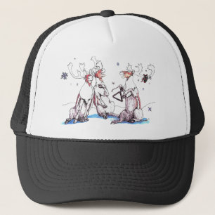 Whimsical Alaska Wildlife Christmas Truckerkappe