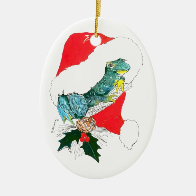 Whimsical Alaska Wildlife Weihnachten Keramikornament (Vorne)