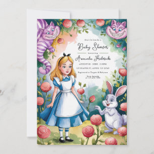 Whimsical Alice im Wunderland Baby Dusche Einladung