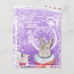Whimsical Alice im Wunderland Collage Baby Dusche Einladung