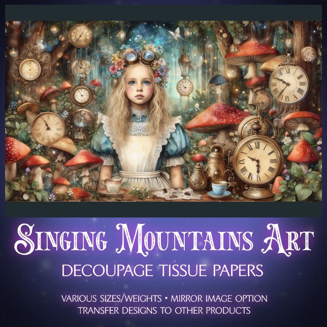 Whimsical Alice Steampunk Pilze Seidenpapier (Von Creator hochgeladen)