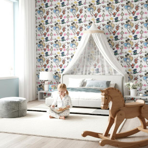 Whimsical Alice Teetassen-Sparkling-Charakter-Wall Tapete