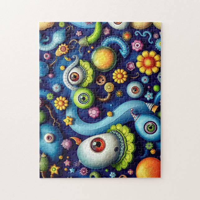 Whimsical Alien Planet Landscape Jigsaw Puzzle (Vertikal)