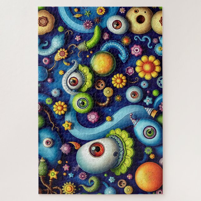 Whimsical Alien Planet Landscape Jigsaw Puzzle (Vertikal)