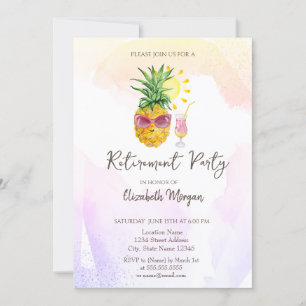 Whimsical Ananas-Cocktail Ruhestands-Einladung Einladung