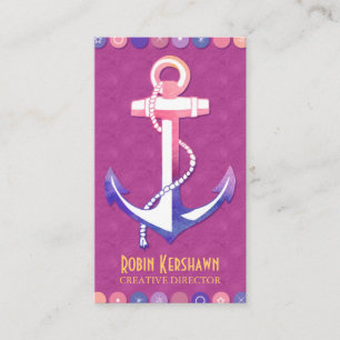 Whimsical Anchor + Punkte Förderung Visitenkarte