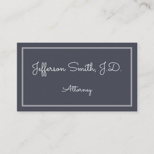Whimsical and Basic Attorney Business Card Visitenkarte (Vorderseite)