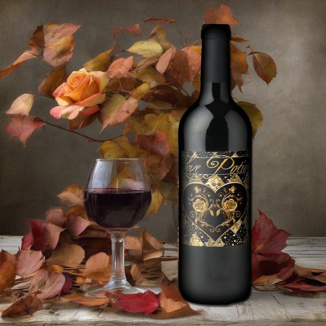 Whimsical and Elegant Goth Liebe Potion Wein Weinetikett (Von Creator hochgeladen)