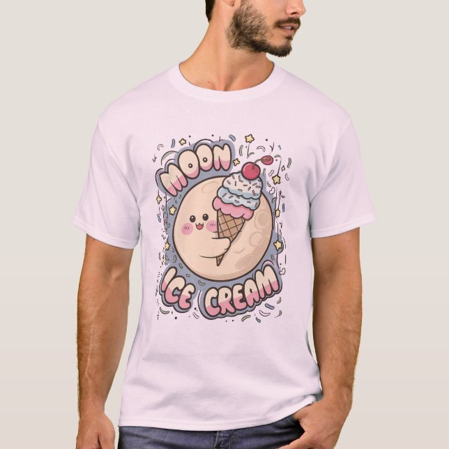 Whimsical and Sweet Fun Ice Cream T - Shirt (Vorderseite)