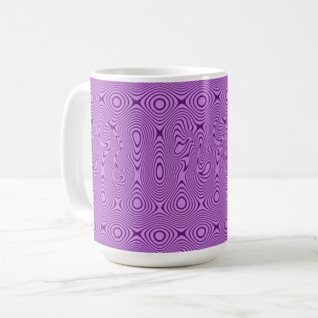 Whimsical and Trippy Abstract Line Art Kaffeetasse (Vorderseite Links)