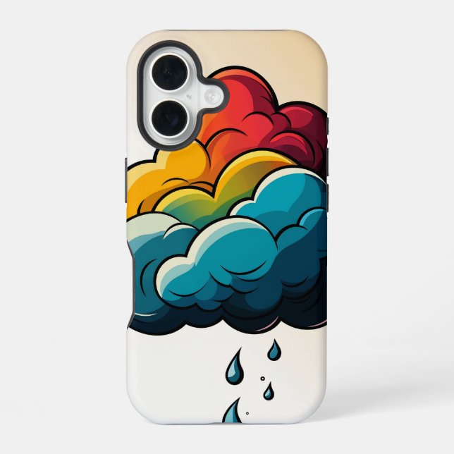 Whimsical Anime Cloud Phone Case iPhone 16 Hülle (Rückseite)