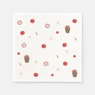 Whimsical Apple of Our Eye Babyparty-Einladung Serviette