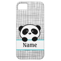 Whimsical Aqua Blue Personalisiert Panda