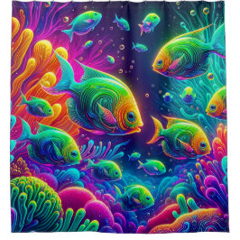"Whimsical Aquatic Ballet" Duschvorhang