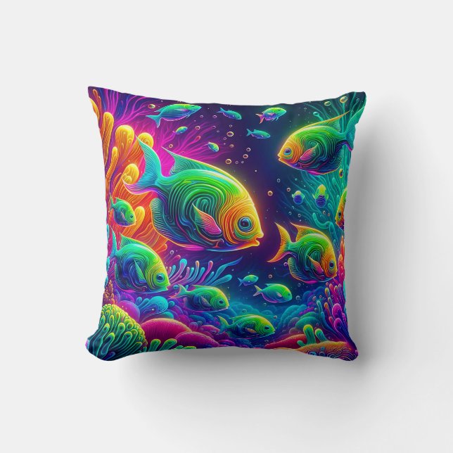 "Whimsical Aquatic Ballet" Kissen (Vorderseite)