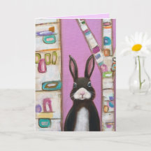 Whimsical Art Häschen 1 Karte