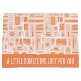 Whimsical Art liefert Orange Muster kreativ Große Geschenktüte