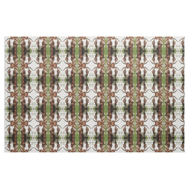 Whimsical Artistic Portrait of a Goat Grazing Stoff (Yard (91,4 cm))
