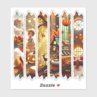 Whimsical Autumnal Fantasy Washi Tape Scrapbook Aufkleber