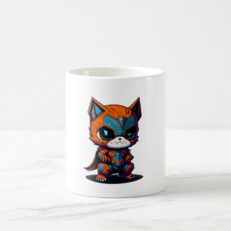 Whimsical Baby Animal Superhero mit Kawaii Style Kaffeetasse