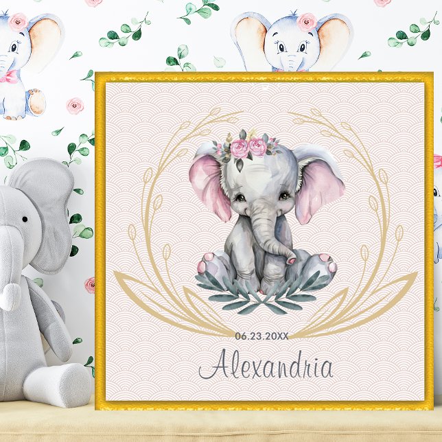 Whimsical Baby Elephant Kinderzimmer/Child's Wall  Poster (Von Creator hochgeladen)