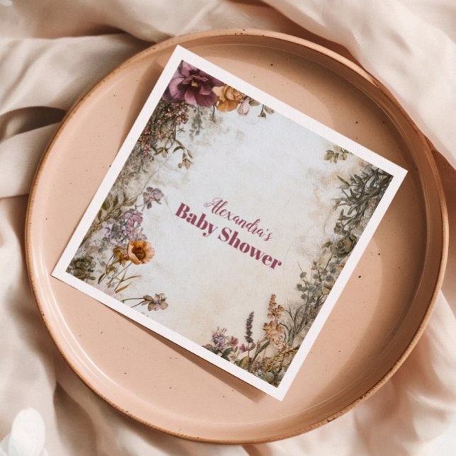 Whimsical Baby in Bloom Wildblume Serviette (Von Creator hochgeladen)