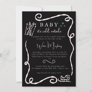 Whimsical Baby It's Cold Outside Baby Shower Invit Einladung