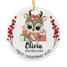 Whimsical Baby Moose Baby's 1. Weihnachten