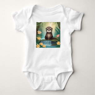 Whimsical Baby Otter, Strampler