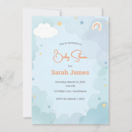 Whimsical Baby Shower Einladung