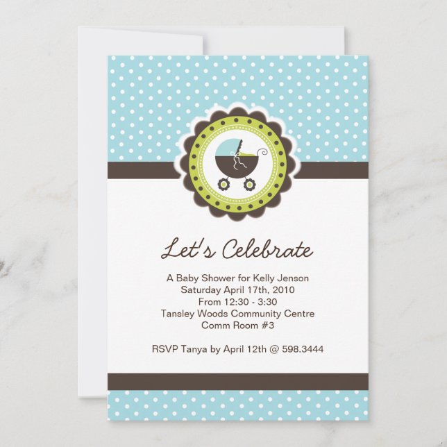 Whimsical Baby Shower Einladung (Vorderseite)