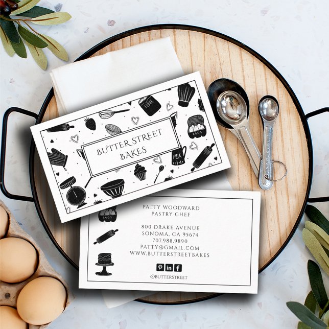 Whimsical Baker Konditorei Koch Backtriebmittel Visitenkarte (Von Creator hochgeladen)
