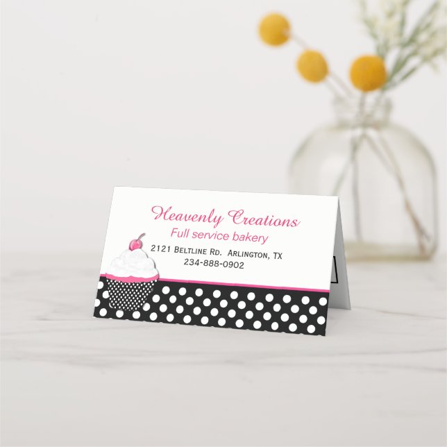 Whimsical Bakery Falted Business / Loyalty Card Platzkarte (Vorderseite)