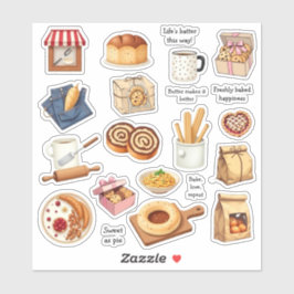 Whimsical Bakery Sweet Sticker Sheet