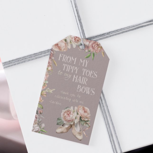 Whimsical Ballerina Tanz Geburtstag Geschenkanhänger (Von Creator hochgeladen)