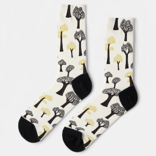 Whimsical Baobab Tree Muster Socken