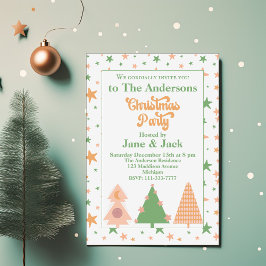 Whimsical Bäume Pastel BOHO Weihnachtsfest Party Einladung