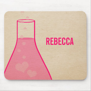 Whimsical Beaker Mousepad, rosa Mousepad