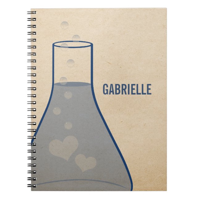 Whimsical Beaker Notebook, blau Notizblock (Vorderseite)