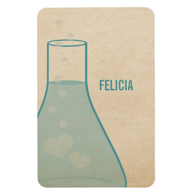 Whimsical Beaker Premium Magnet, Aquamarin Magnet (Vertikal)