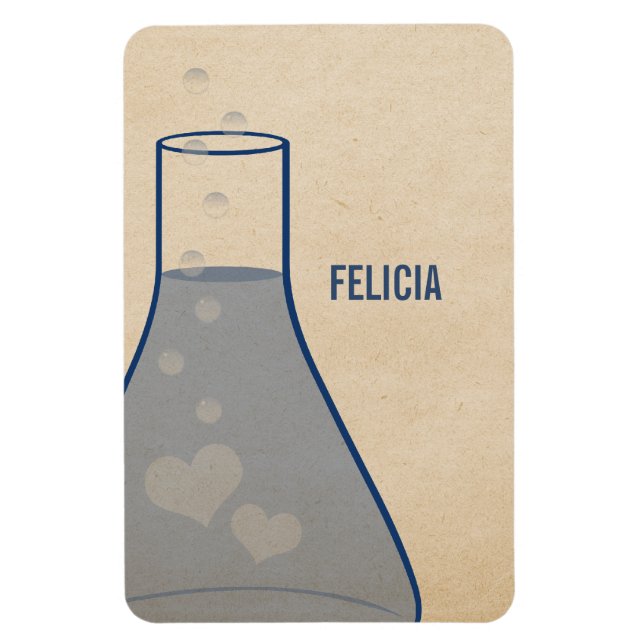 Whimsical Beaker Premium Magnet, blau Magnet (Vertikal)