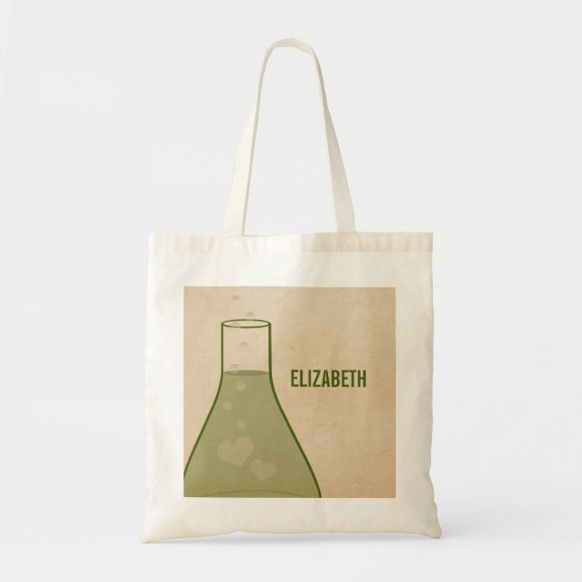 Whimsical Beaker Tote Bag, grün Tragetasche (Vorne)