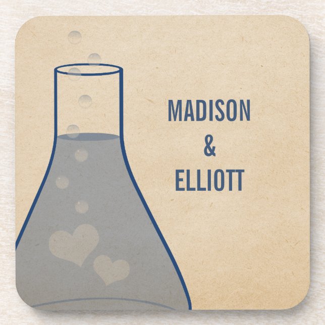 Whimsical Beaker Untersetzer Set, blau (Vorderseite)