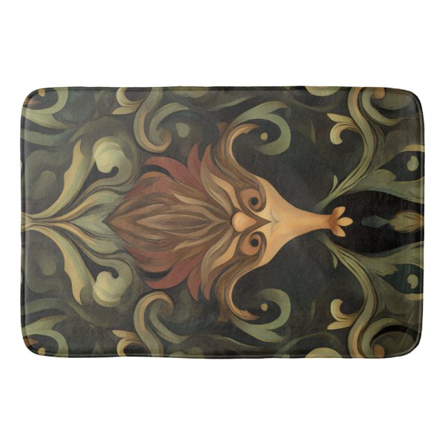 Whimsical Bearded Guardian Badematte (Vorderseite)