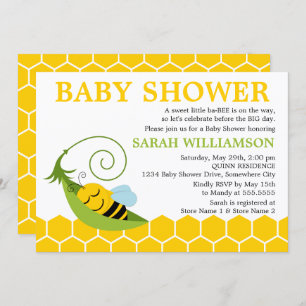 Whimsical Bee Baby Dusche Einladung