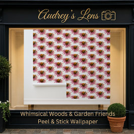 Whimsical Bee & Coneflower Nursery Tapete